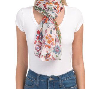 100% Silk Floral Scarf from SHARCO